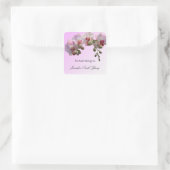 ピンクの蘭の花、本のシール。 スクエアシール (バッグ)