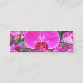 ピンクの蘭の花、花の写真 スキニー名刺 (裏面)