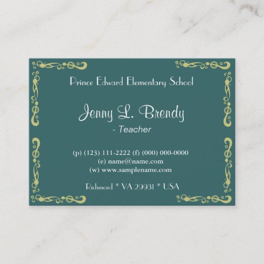 ピンクの蘭の花、花の写真 名刺 (正面)