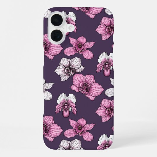 ピンクの蘭の花 iPhoneケース (裏面)
