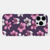 ピンクの蘭の花 iPhoneケース (裏面横)