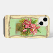 ピンクの蘭の花 iPhoneケース (裏面横)