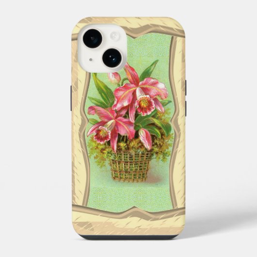 ピンクの蘭の花 iPhoneケース (裏面)