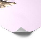 ピンクの蘭を持つ象 ポスター (角)