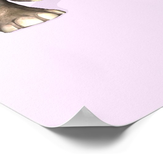 ピンクの蘭を持つ象 ポスター (角)