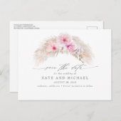 ピンクの蘭パンパスグラストロピカルセーブ ポストカード (正面/裏面)