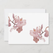 ピンクの蘭 お悔やみ 御礼カード 招待状 (裏面)