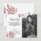 ピンクの蘭 お悔やみ 御礼カード 招待状 (正面/裏面)