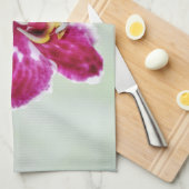 ピンクの蘭 キッチンタオル (四つ折り)