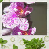 ピンクの蘭 キッチンタオル (折り畳み)