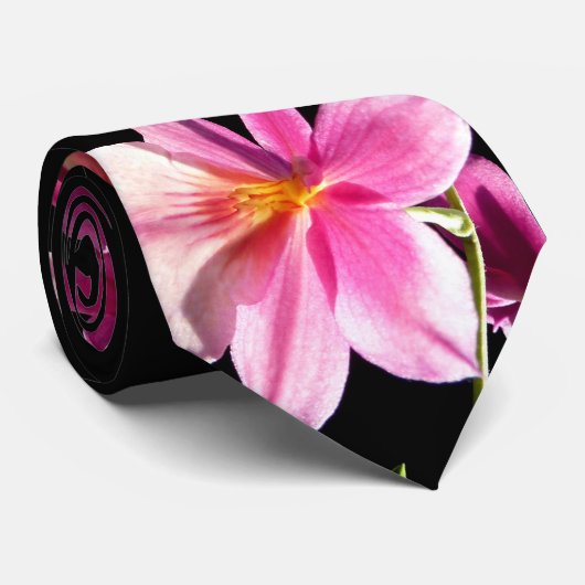 ピンクの蘭 ネクタイ (ロール)