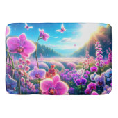 ピンクの蘭 バスマット (正面)