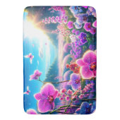 ピンクの蘭 バスマット (正面縦)