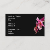 ピンクの蘭 名刺 (裏面)