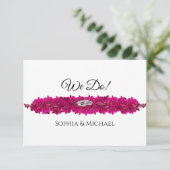 ピンクの蘭-We+Do-結婚指輪- 出欠カード (スタンド正面)