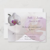 ピンクの蘭RSVP 出欠カード (正面)