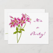 ピンクの虎のしらべの招待状 招待状 (正面/裏面)