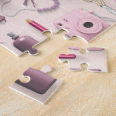 ピンクの虚栄心のテーブル ジグソーパズル (側面)