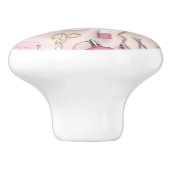 ピンクの虚栄心のテーブル セラミックノブ (側面)