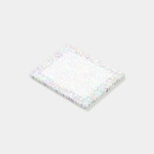 ピンクの虹および白人の星団のかわいいの女の子 ポストイット (アングル)