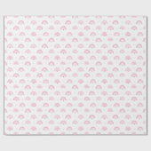 ピンクの虹と花赤ちゃんシャワー ラッピングペーパー (フラット)