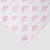 ピンクの虹と花赤ちゃんシャワー 薄葉紙 (詳細)