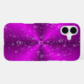 ピンクの虹と雨滴 iPhoneケース (裏面横)