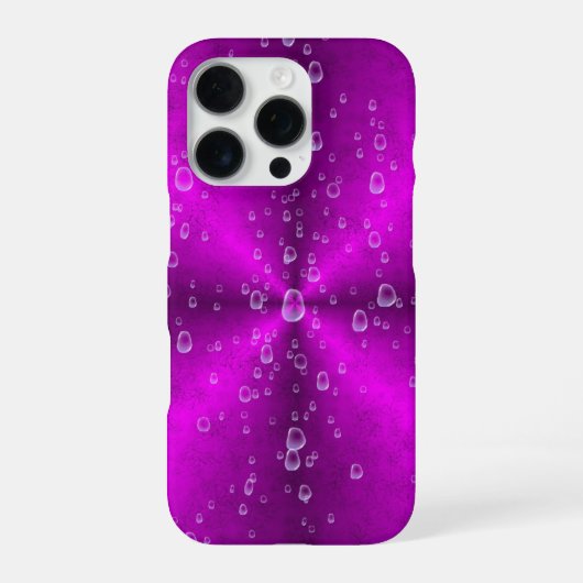 ピンクの虹と雨粒 iPhoneケース (裏面)