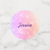 ピンクの虹の妖精が輝く13歳の誕生日 コンフェッティ (スモール正面)