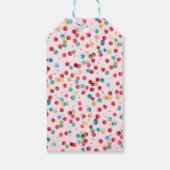 ピンクの虹の誕生日感謝ギフトタグ ギフトタグ (裏面)