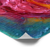 ピンクの虹彩の花の妖精ファンタジー ポスター (角)