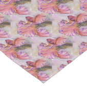 ピンクの虹彩 ショートテーブルランナー (コーナー)