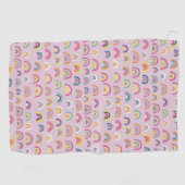 ピンクの虹 ゴルフタオル (横)