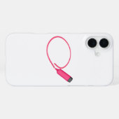 ピンクの蛍光ペンで描いた円 iPhoneケース (裏面横)