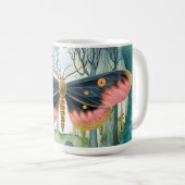 ピンクの蛾の森の夜 コーヒーマグカップ (正面右)