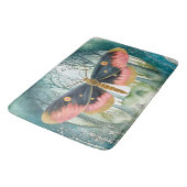 ピンクの蛾の森の夜 バスマット (アングル)