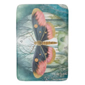 ピンクの蛾の森の夜 バスマット (正面縦)