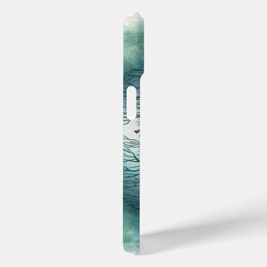 ピンクの蛾の森の夜 Case-Mate iPhoneケース (裏面 / 右)