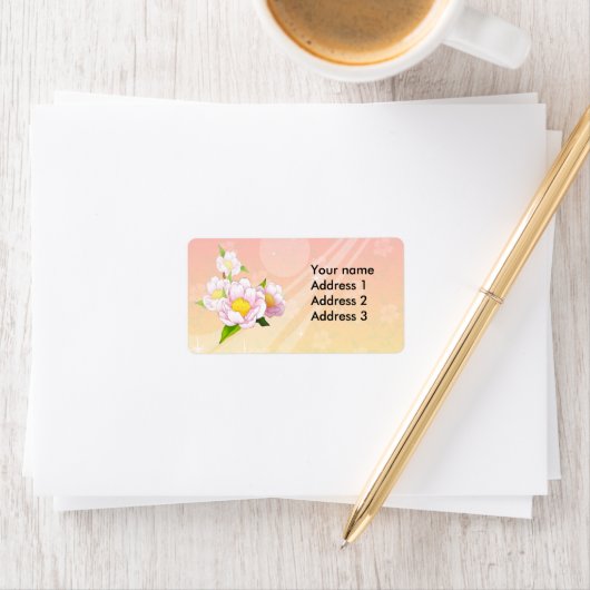 ピンクの蛾の蘭 ラベル (インサイチュ)