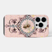ピンクの蜂 iPhoneケース (裏面横)