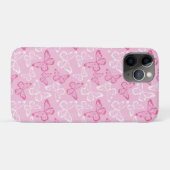 ピンクの蝶々 Case-Mate iPhoneケース (裏面(横))