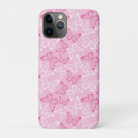 ピンクの蝶々 Case-Mate iPhoneケース (裏)