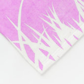 ピンクの蝶とハート パーソナライズされた フリースブランケット (角)