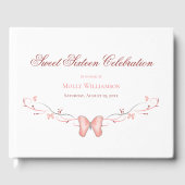 ピンクの蝶と渦巻き甘い16 ゲストブック (正面)