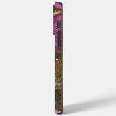 ピンクの蝶と花の名パーソナライズされた前 Case-Mate iPhoneケース (裏面 / 左)