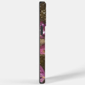 ピンクの蝶と花の名パーソナライズされた前 Case-Mate iPhoneケース (裏面 / 右)