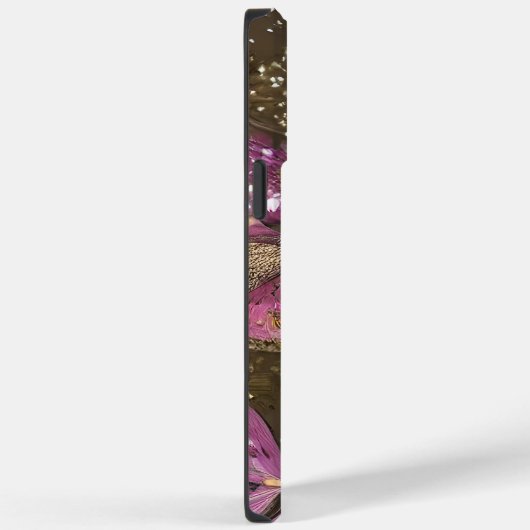 ピンクの蝶と花の名パーソナライズされた前 Case-Mate iPhoneケース (裏面 / 右)