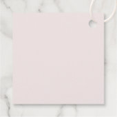 ピンクの蝶と花ベビーシャワーありがとう フェイバータグ (裏面)