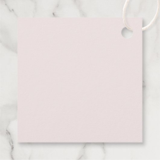 ピンクの蝶と花ベビーシャワーありがとう フェイバータグ (裏面)