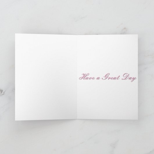 ピンクの蝶と靴 カード (内部)